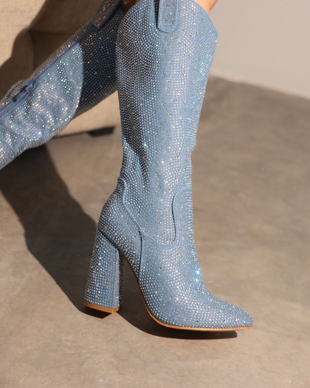 142I Sintético Azul/Pedreria