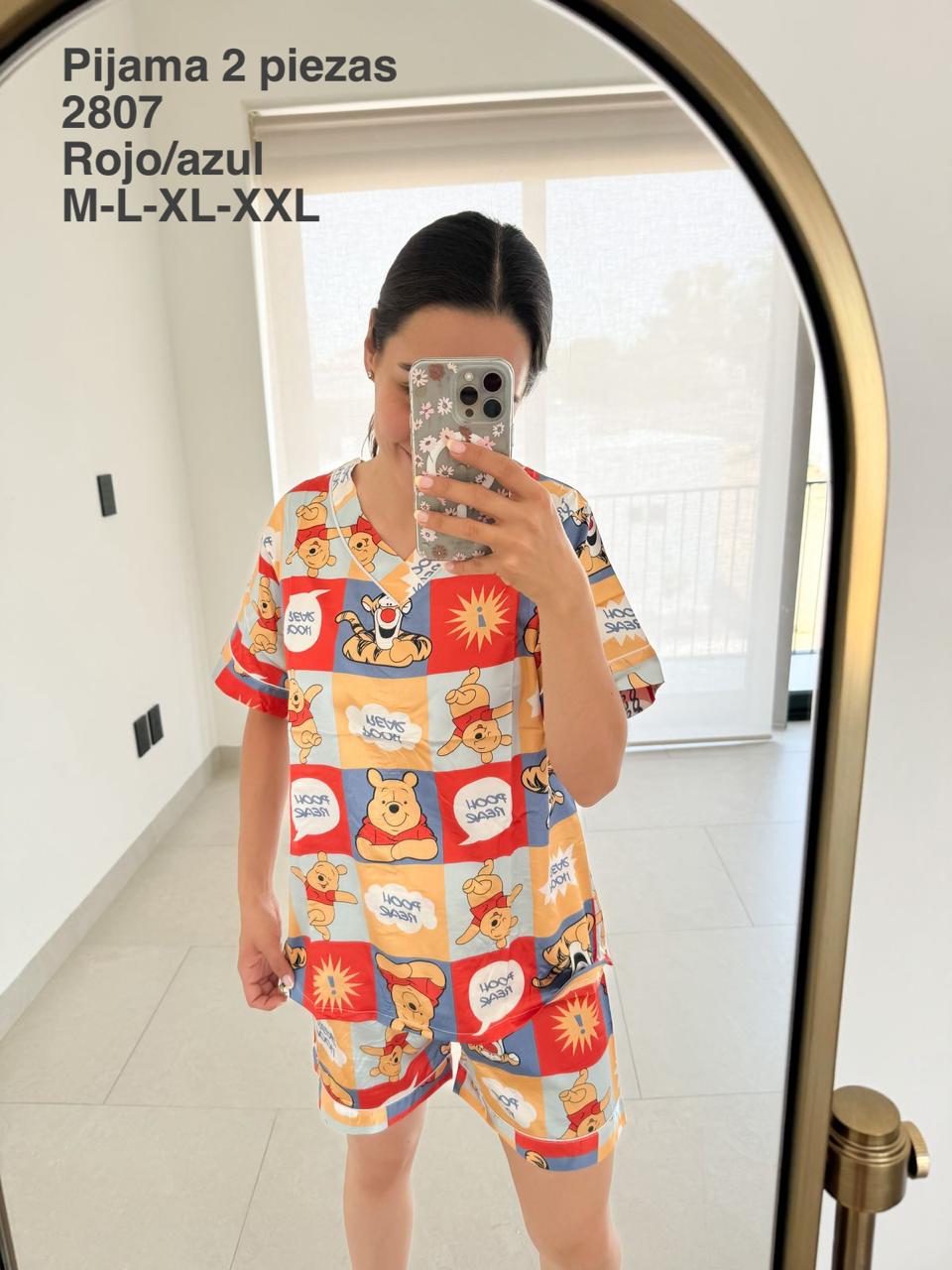 2807 Pijama 2 Piezas Rojo/Azul