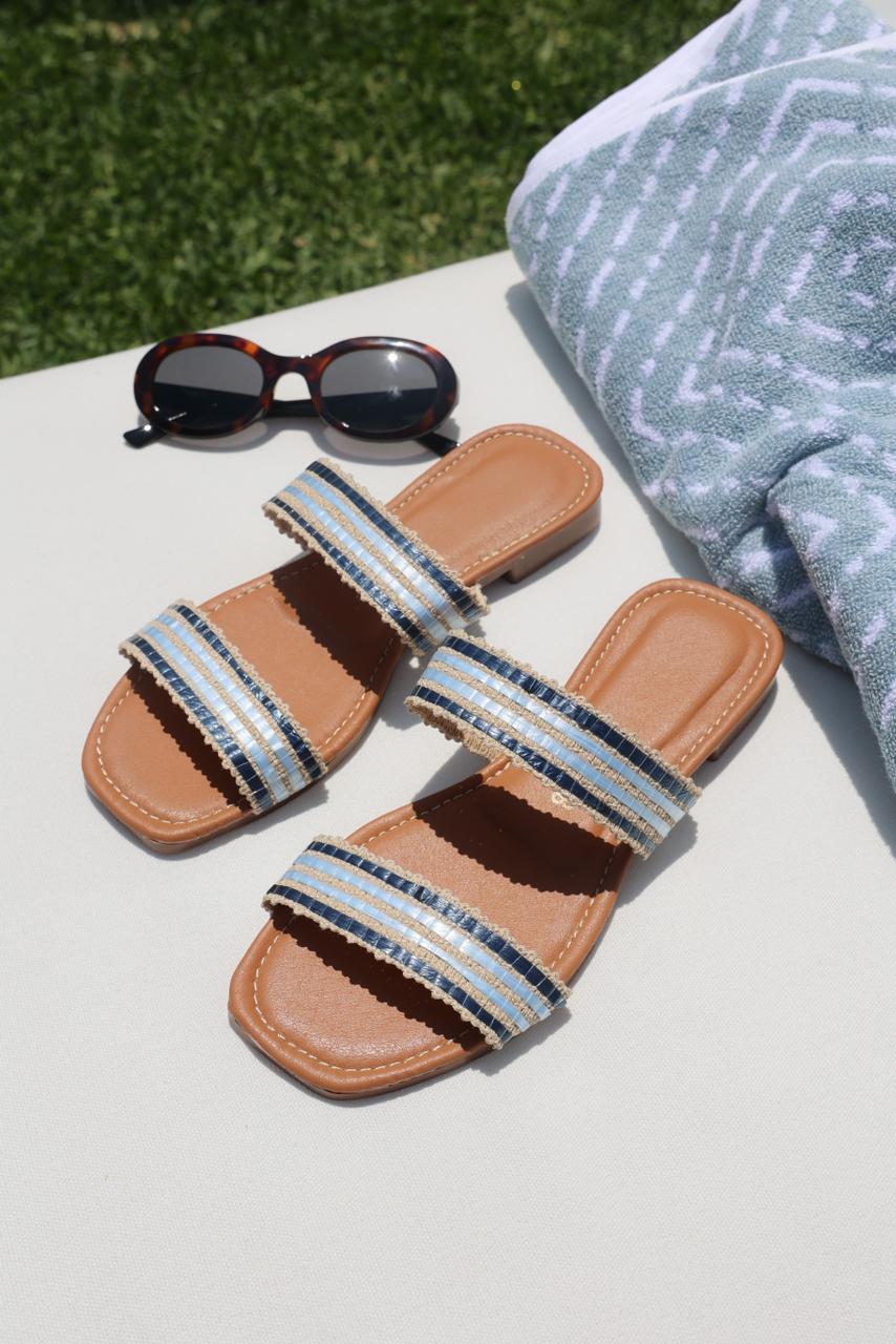 512R Yute Natural/Textil Azul