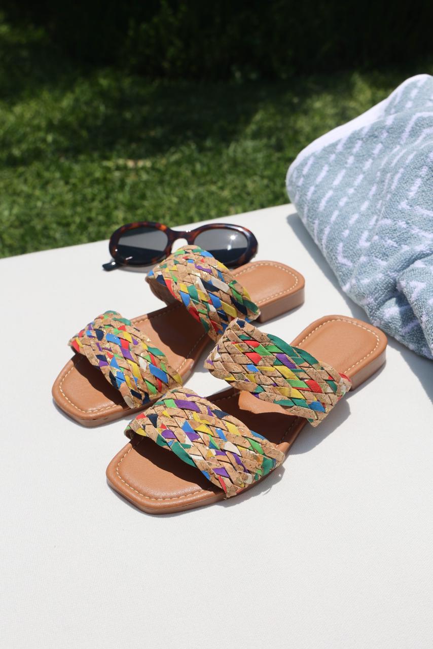 513R Trenza Corcho Multicolor