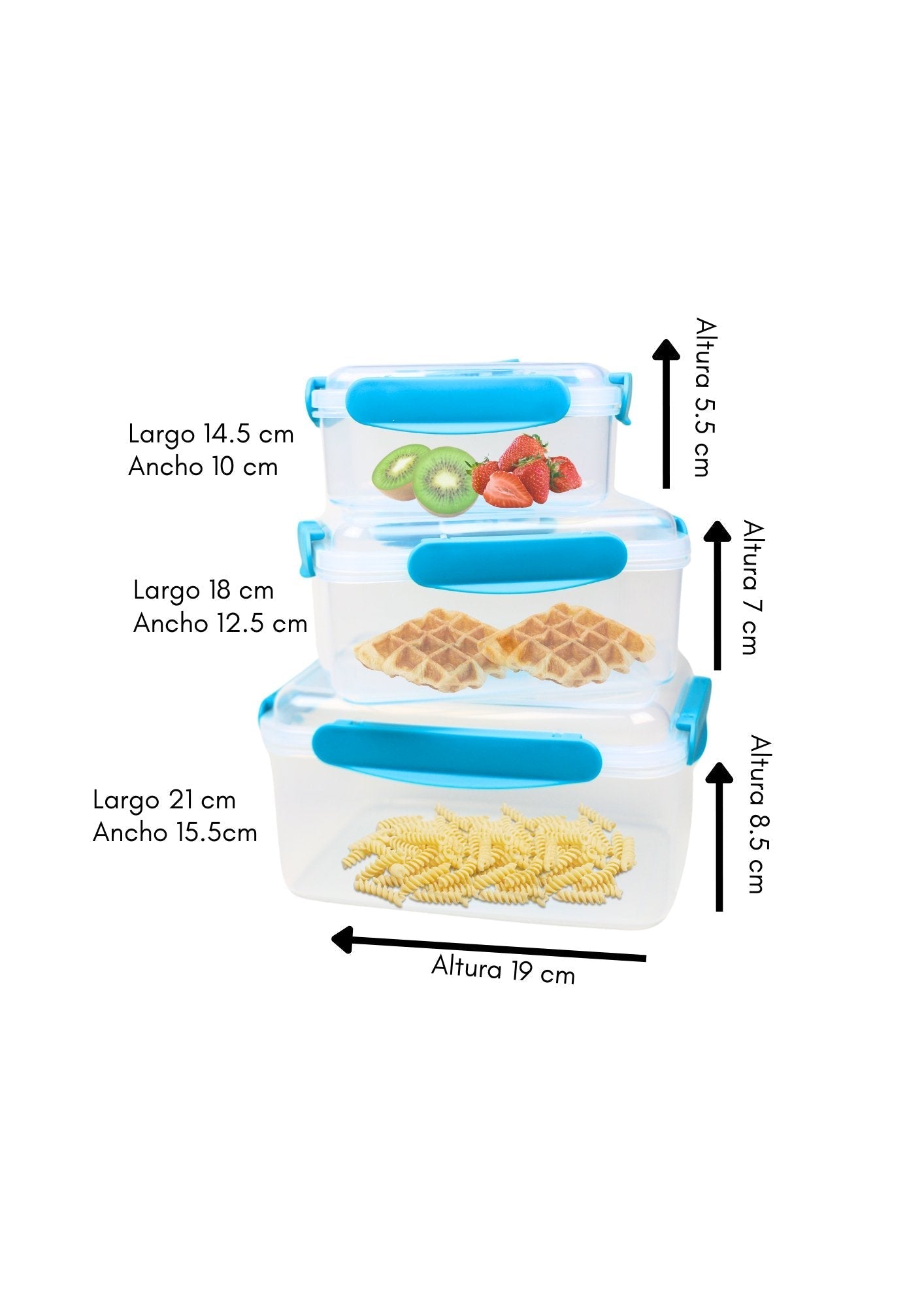 CH48720-1 Topper Rectangular 3 Pcs Azul