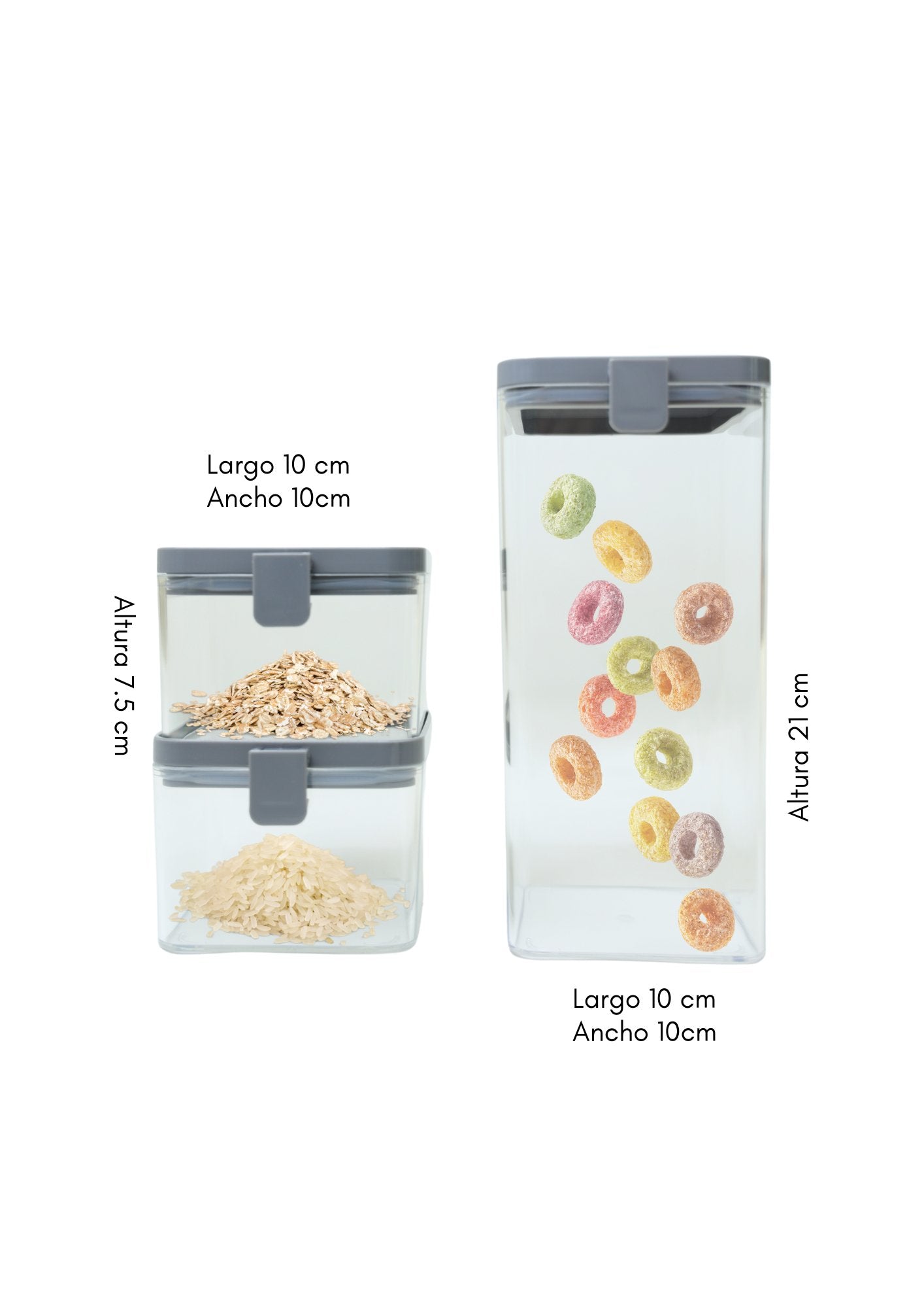 CK61756-3 Recipientes De Comida Con Sello Gris