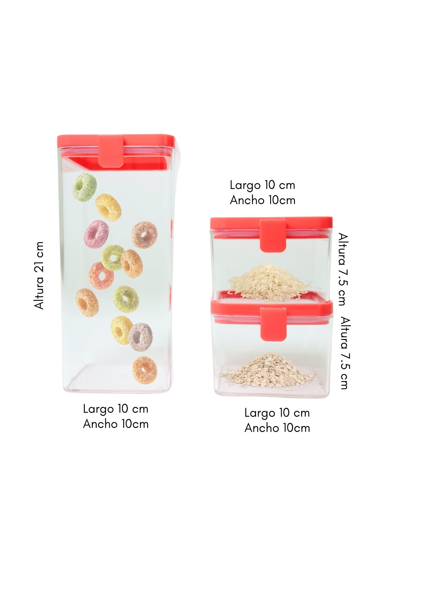 CK61756-3 Recipientes De Comida Con Sello Rojo