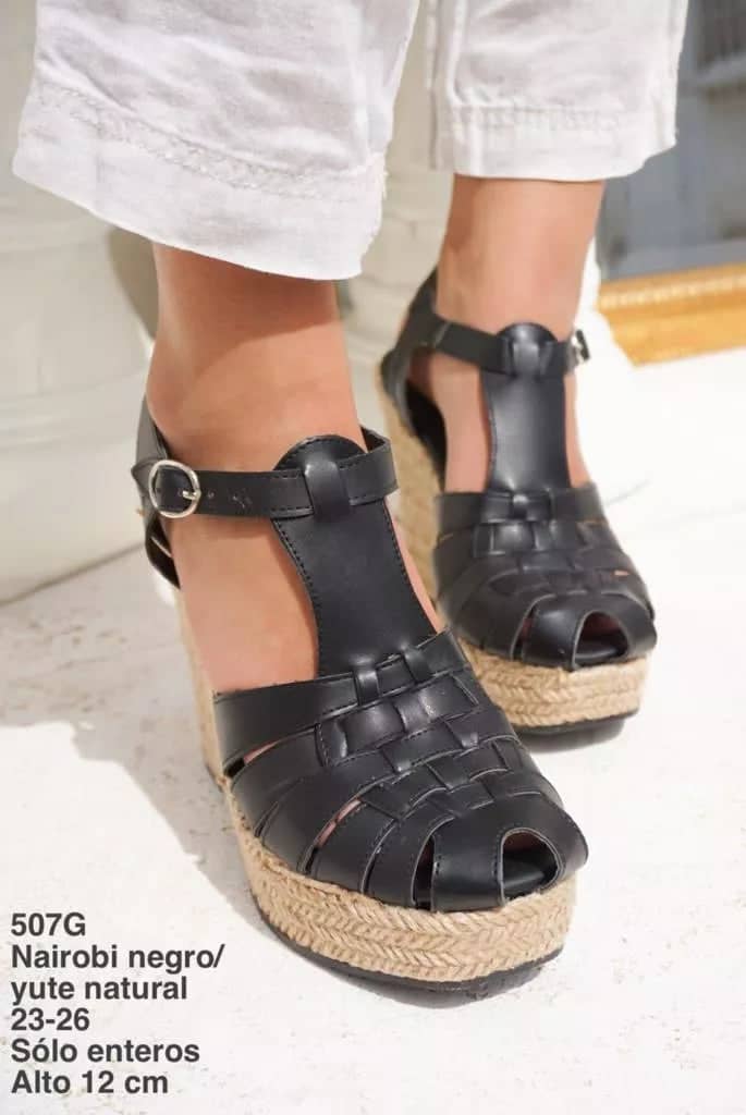 507G Nairobi Negro/Yute Natural