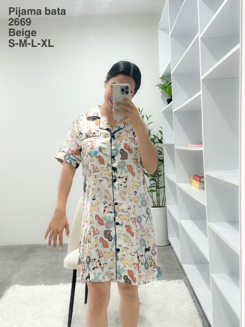 2669 Pijama Bata Beige