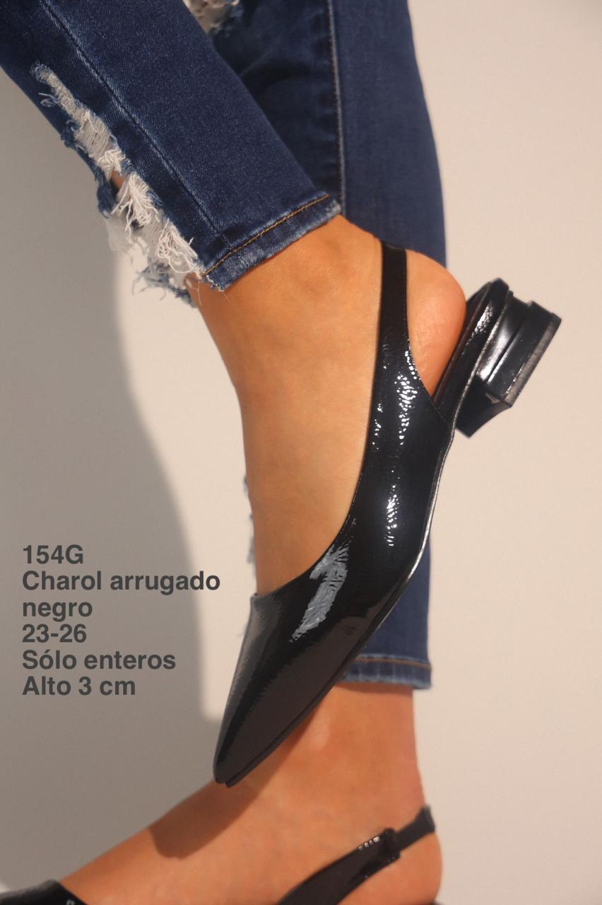 154G Charol Arrugado negro