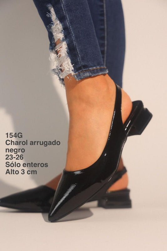 154G Charol Arrugado negro
