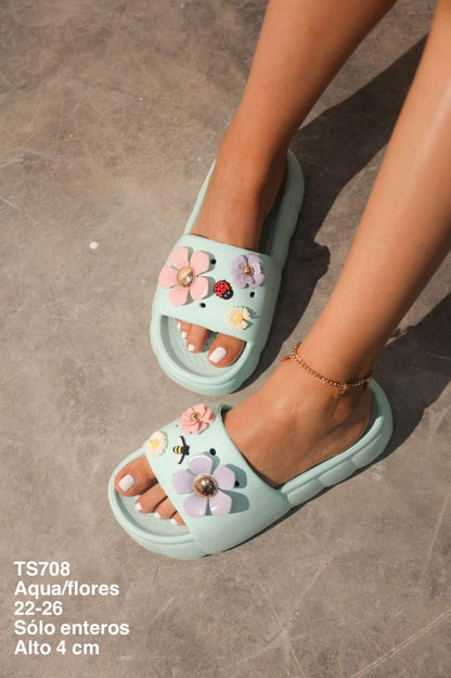 TS708B Aqua/Flores