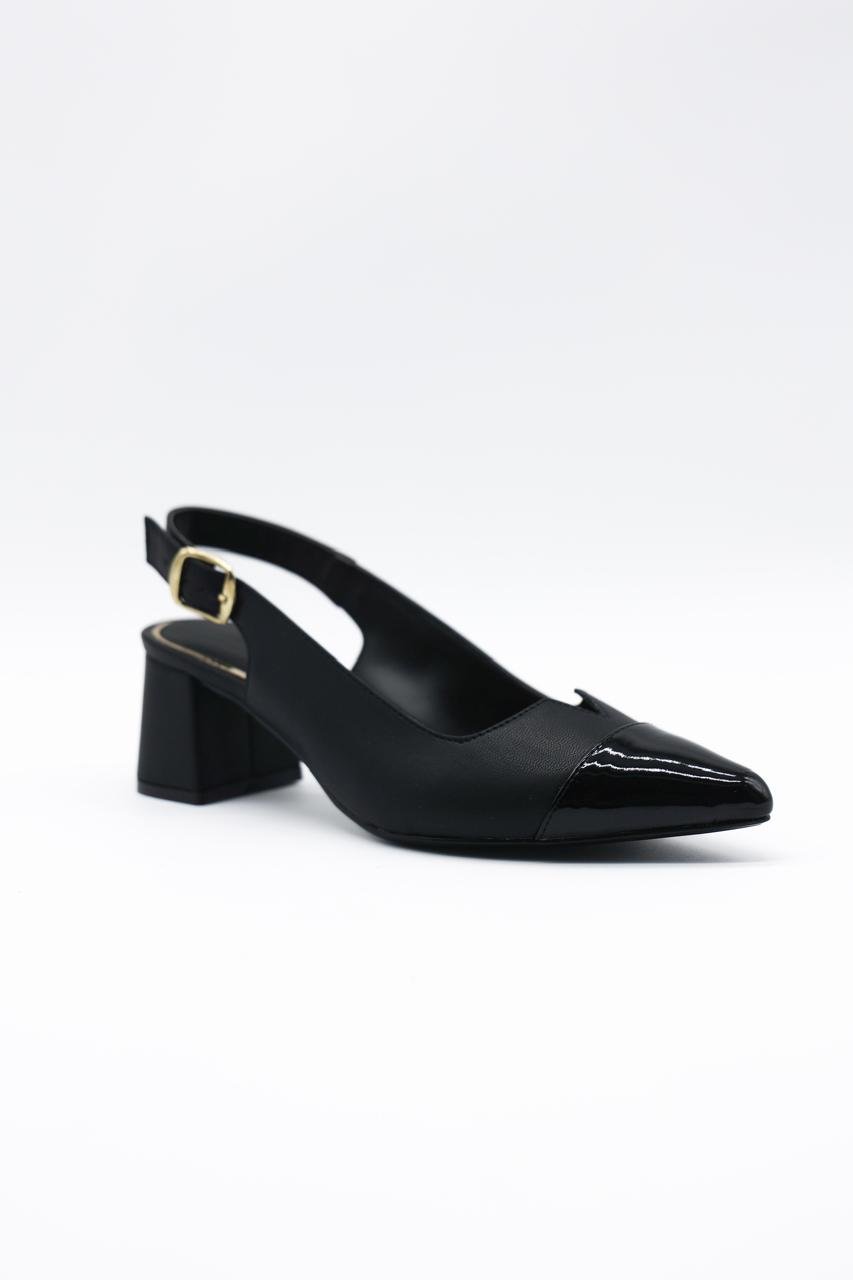 1202L Sintético Negro/Charol Negro