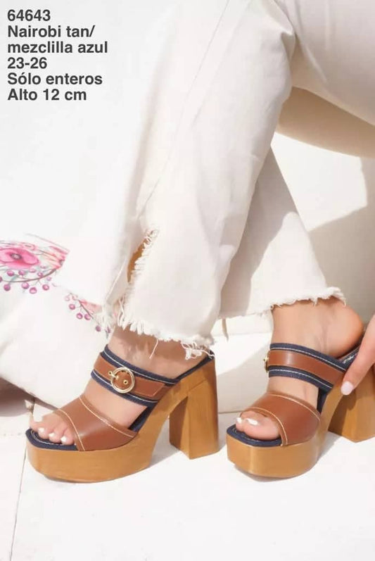 64643 Nairobi Tan/Mezclilla Azul