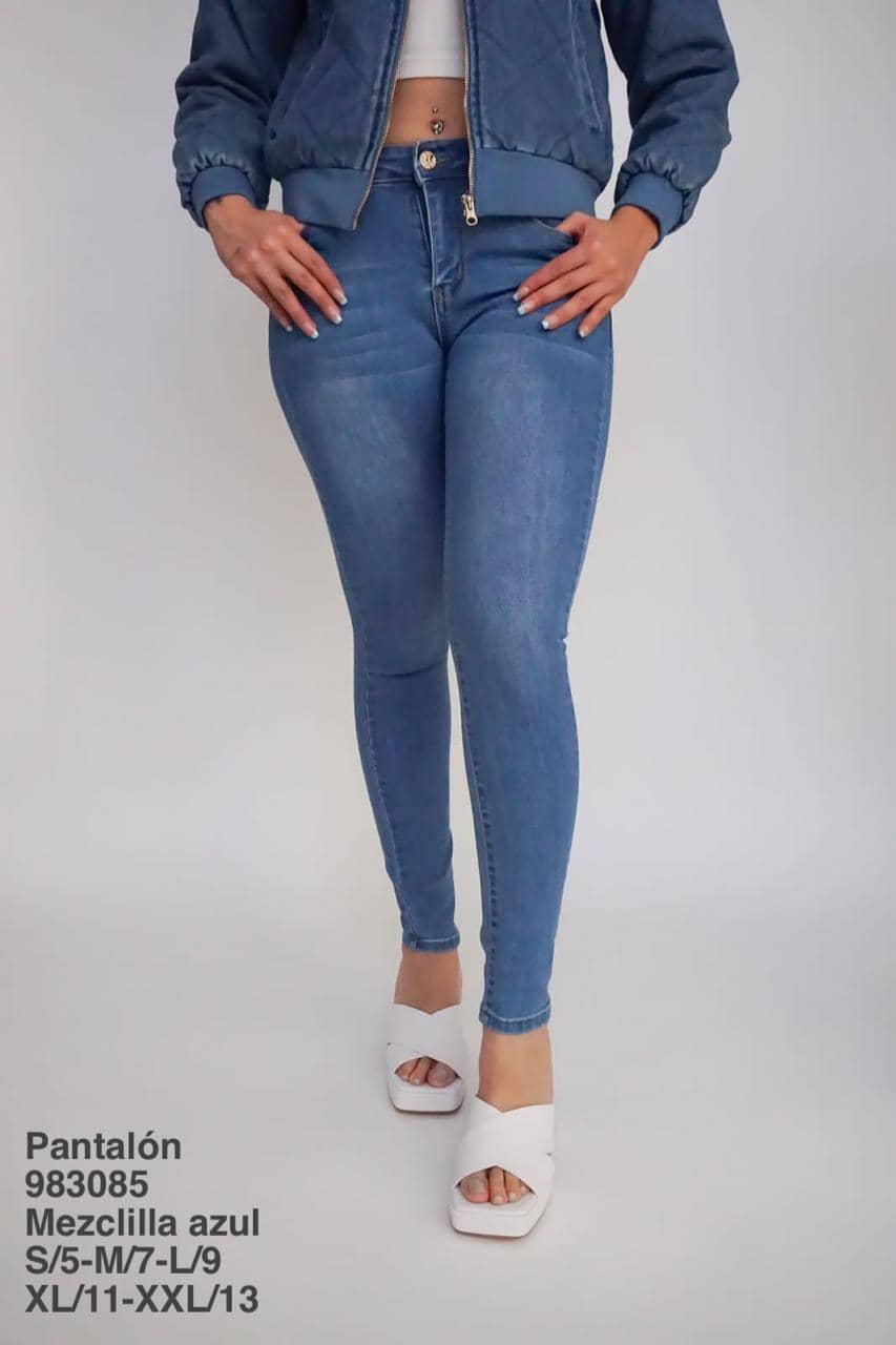 983085 Pantalón Mezclilla Azul