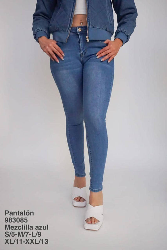 983085 Pantalón Mezclilla Azul