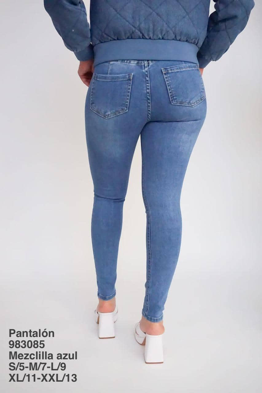 983085 Pantalón Mezclilla Azul