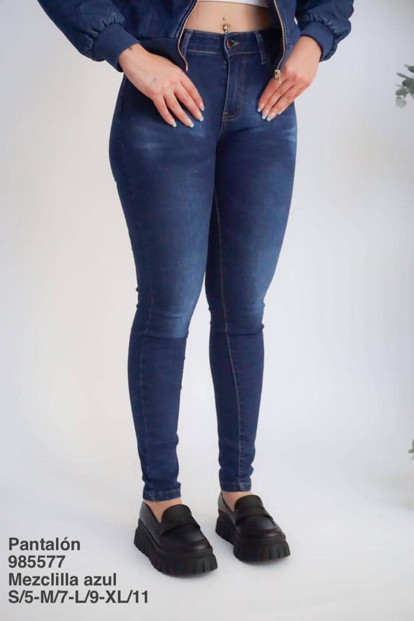 985577 Pantalón Mezclilla Azul