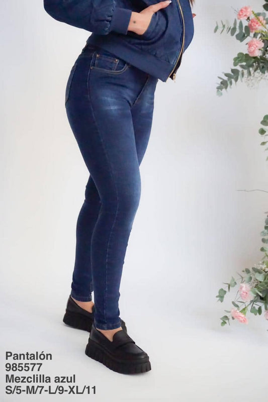 985577 Pantalón Mezclilla Azul
