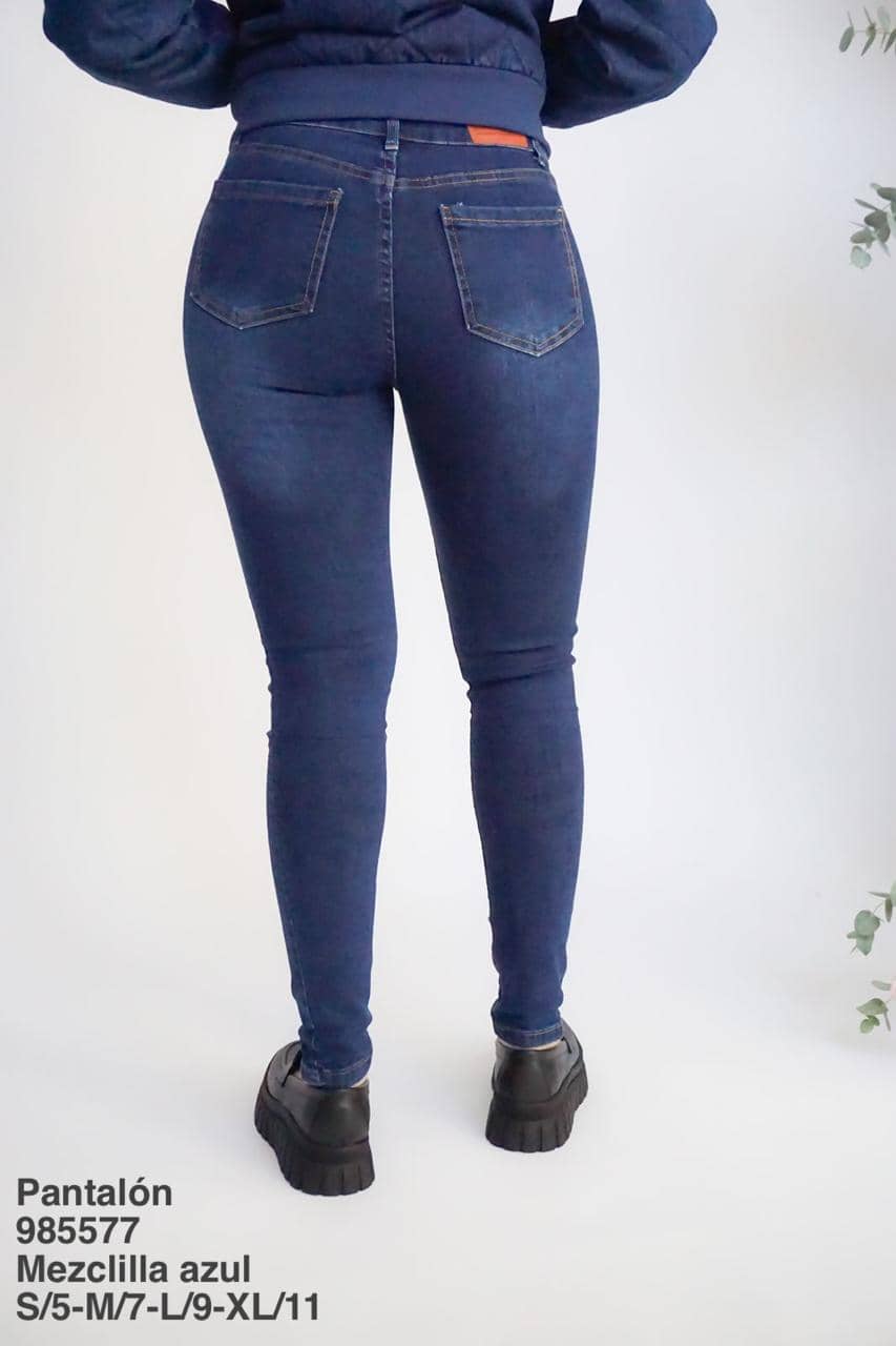 985577 Pantalón Mezclilla Azul