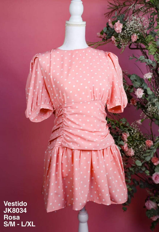 JK8034 Vestido Rosa