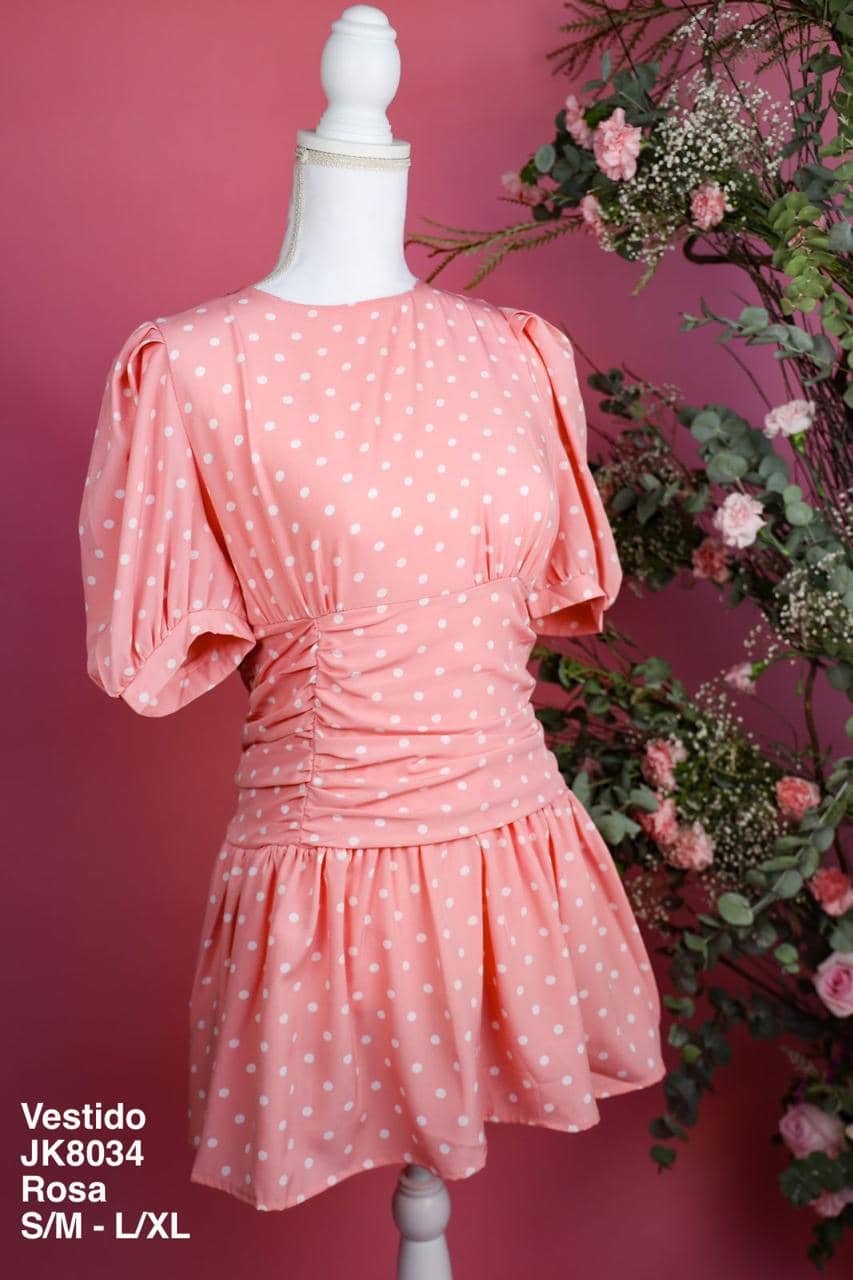 JK8034 Vestido Rosa