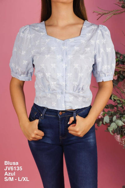JV6135 Blusa Azul