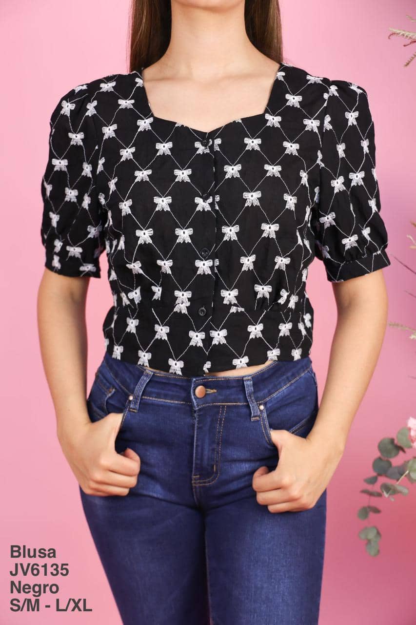 JV6135 Blusa Negro