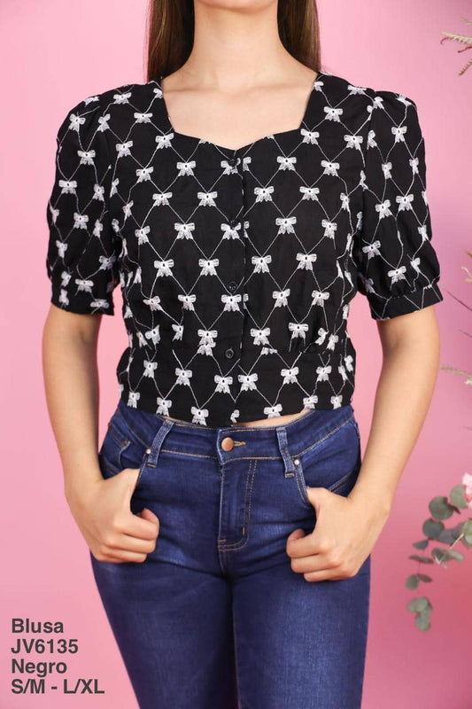 JV6135 Blusa Negro