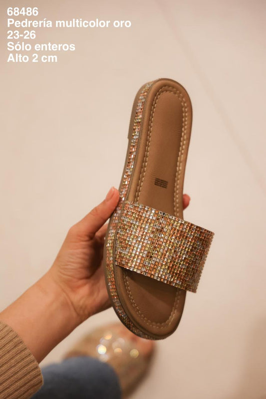 68486 Pedreria Multicolor Oro