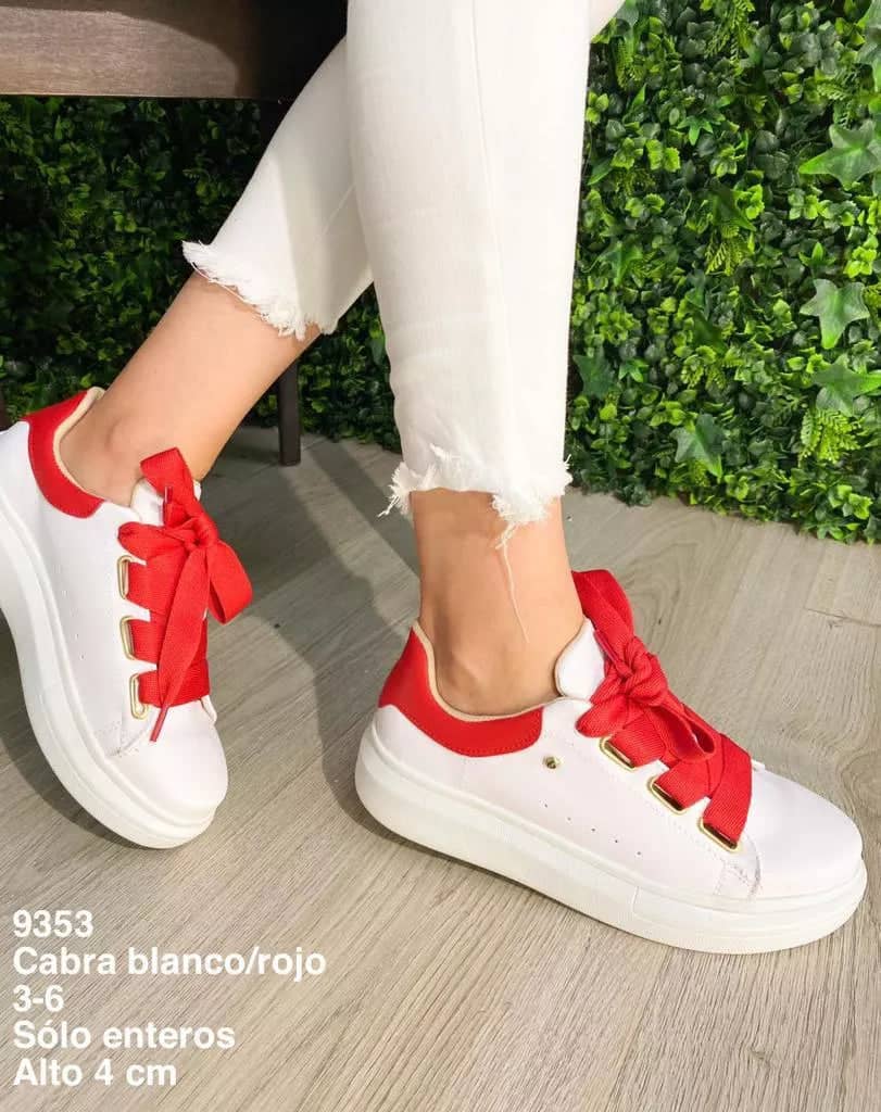 9353 Cabra Blanco/Rojo